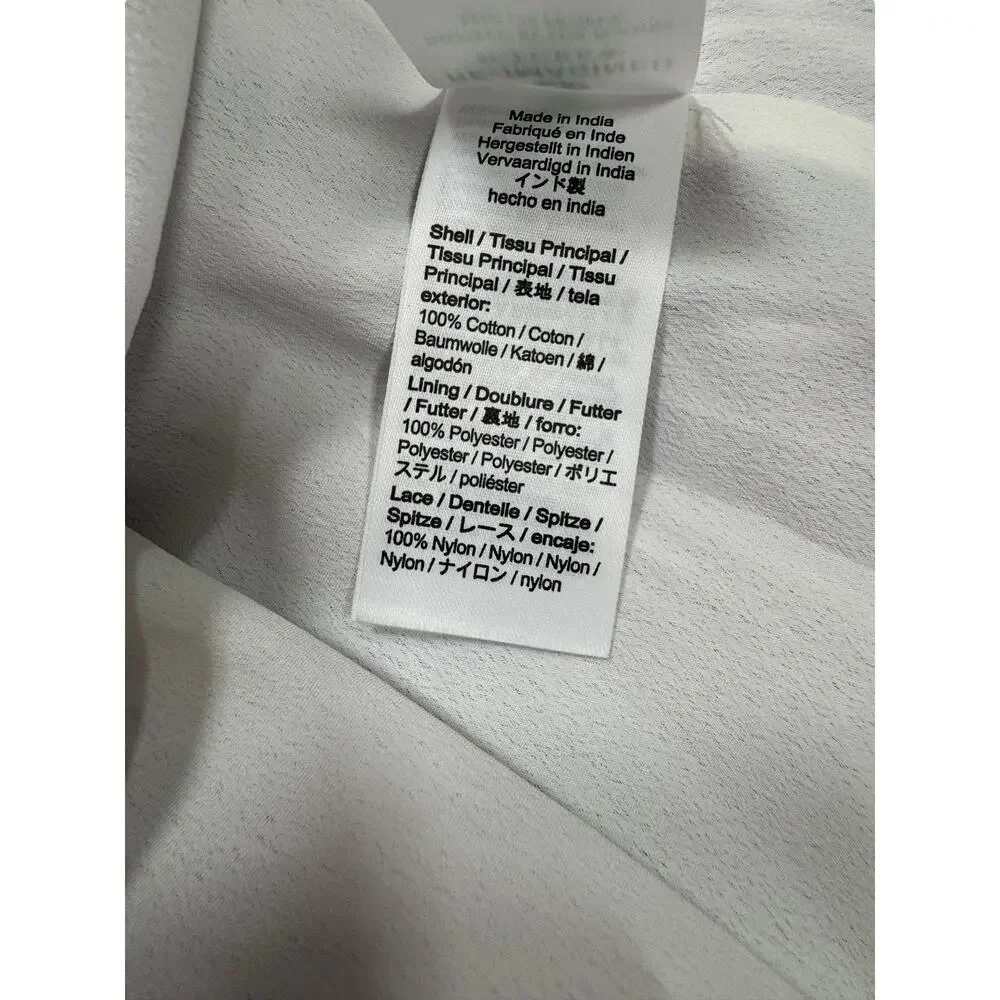 J.Crew Tiered Ruffle Midi Dress Womens XS Purple White Striped Cotton Sundress